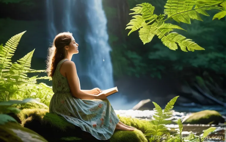 전 세계 주거 형태 비교 분석 - A young woman, approximately 20 years old, wearing a modest, knee-length floral sundress, sits peace...