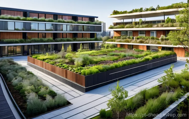 복합 주택의 미래  라이프스타일 변화 - **Prompt:** A vibrant, bustling mixed-use development in a modern Portuguese city, showcasing seamle...