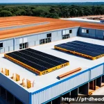 모듈형 주택의 장점과 단점 - A modern modular home construction site in Brazil, showing pre-fabricated modules being assembled sw...