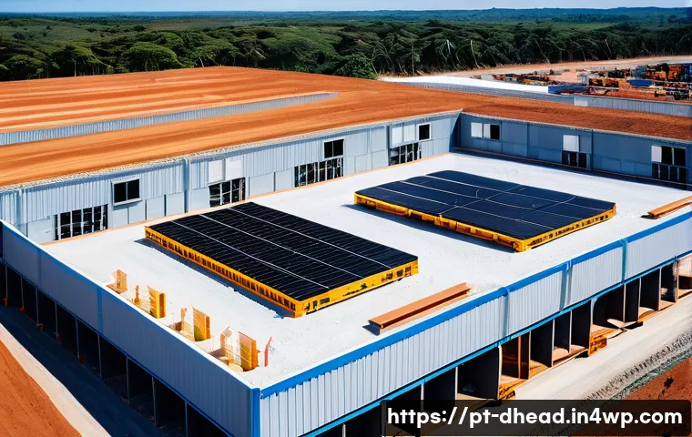 모듈형 주택의 장점과 단점 - A modern modular home construction site in Brazil, showing pre-fabricated modules being assembled sw...